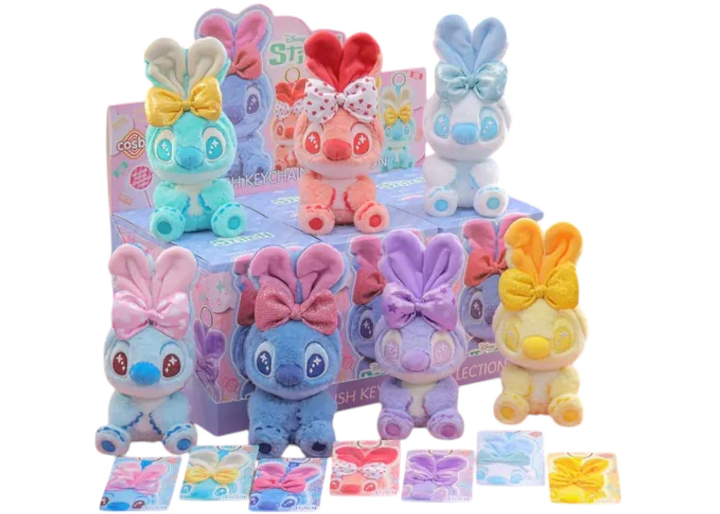 Hot Toys Disney Stitch Cosbi Collection Pluch Keychain Sealed Case (6 Blind Box)
