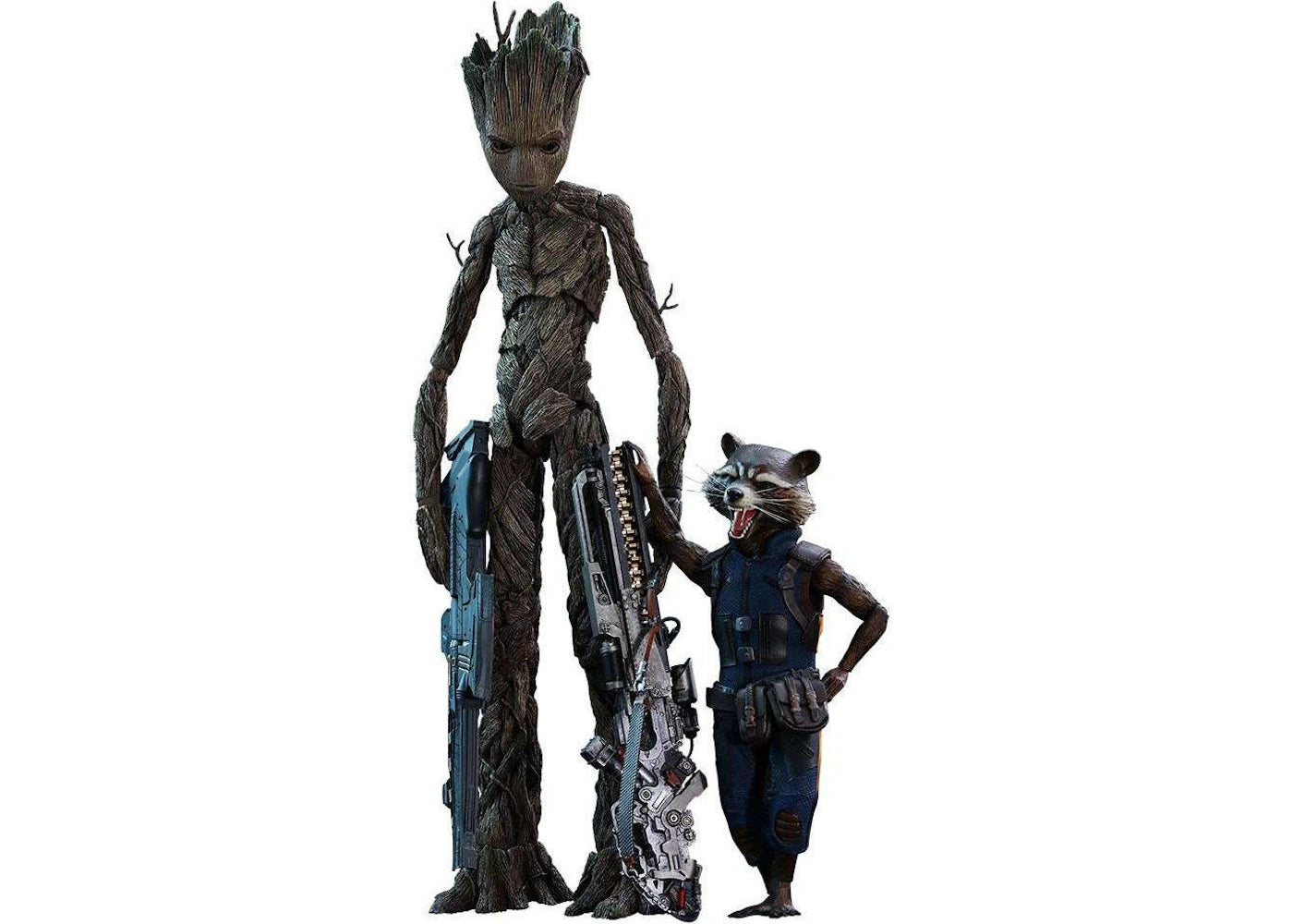 Hot Toys Marvel Movie Masterpiece Groot & Rocket Raccoon Infinity War Collectible Figure