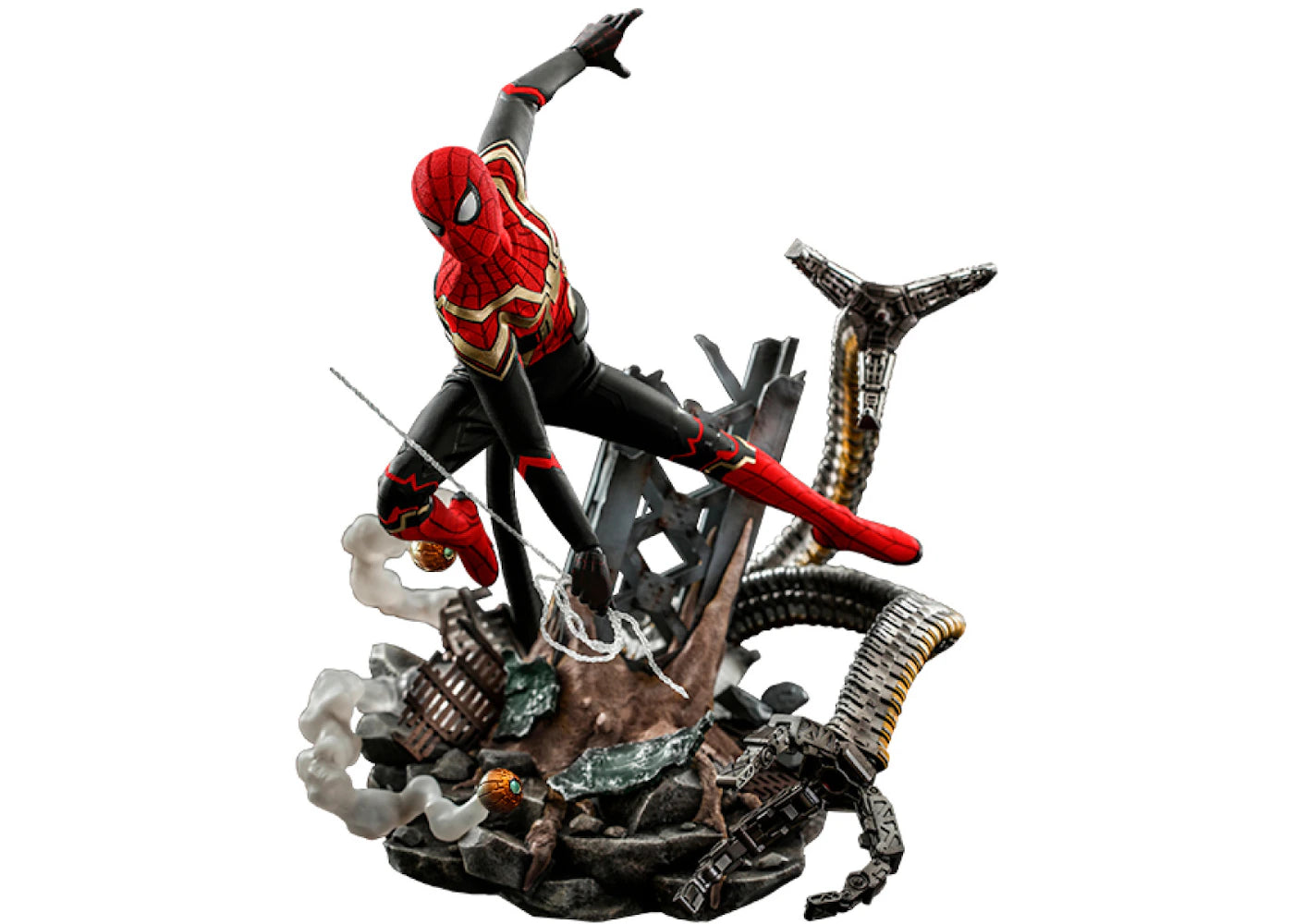 Hot Toys Spider-Man No Way Home Spider-Man Intergrated Suit Deluxe Version 1/6th Scale Action Figure