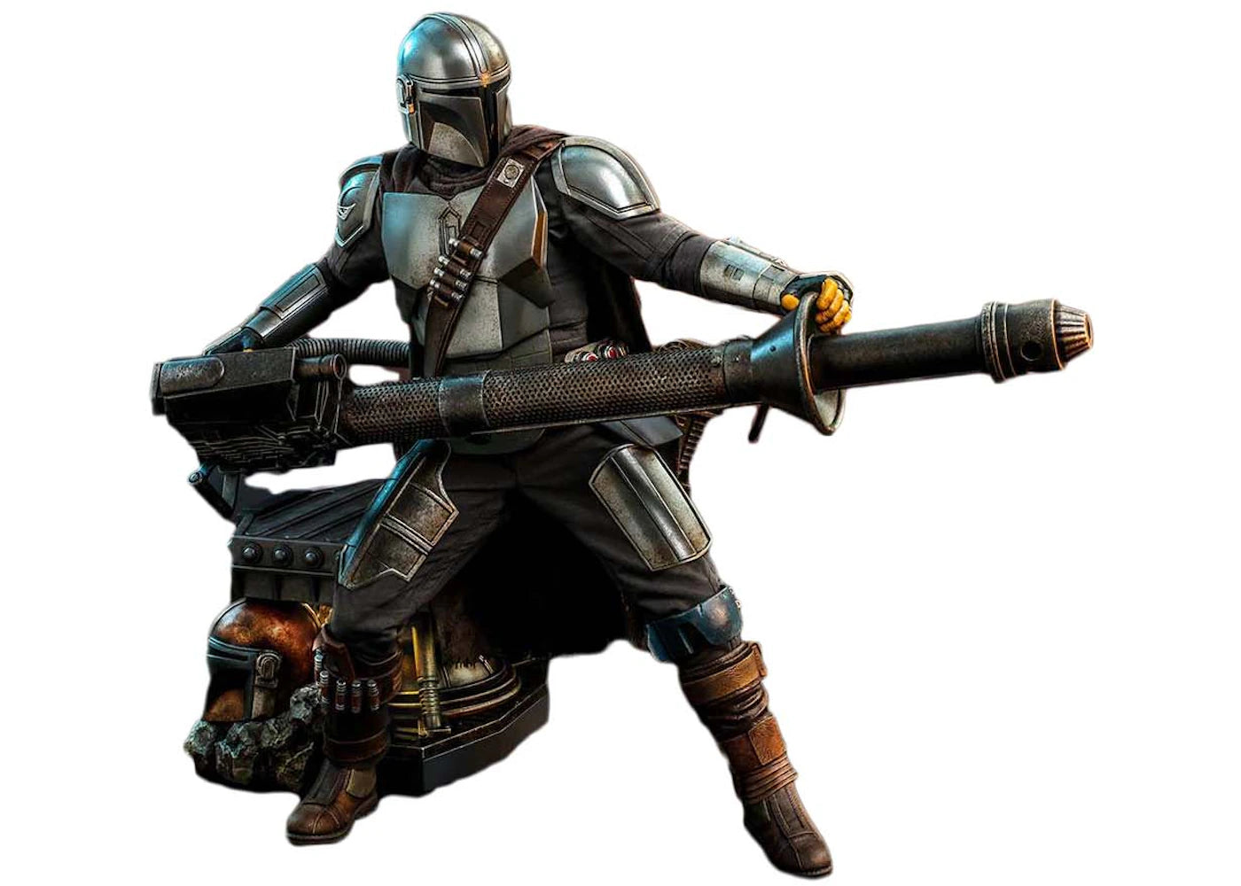 Hot Toys Star Wars Quarter Scale The Mandalorian & Child Deluxe Version Collectible Figure