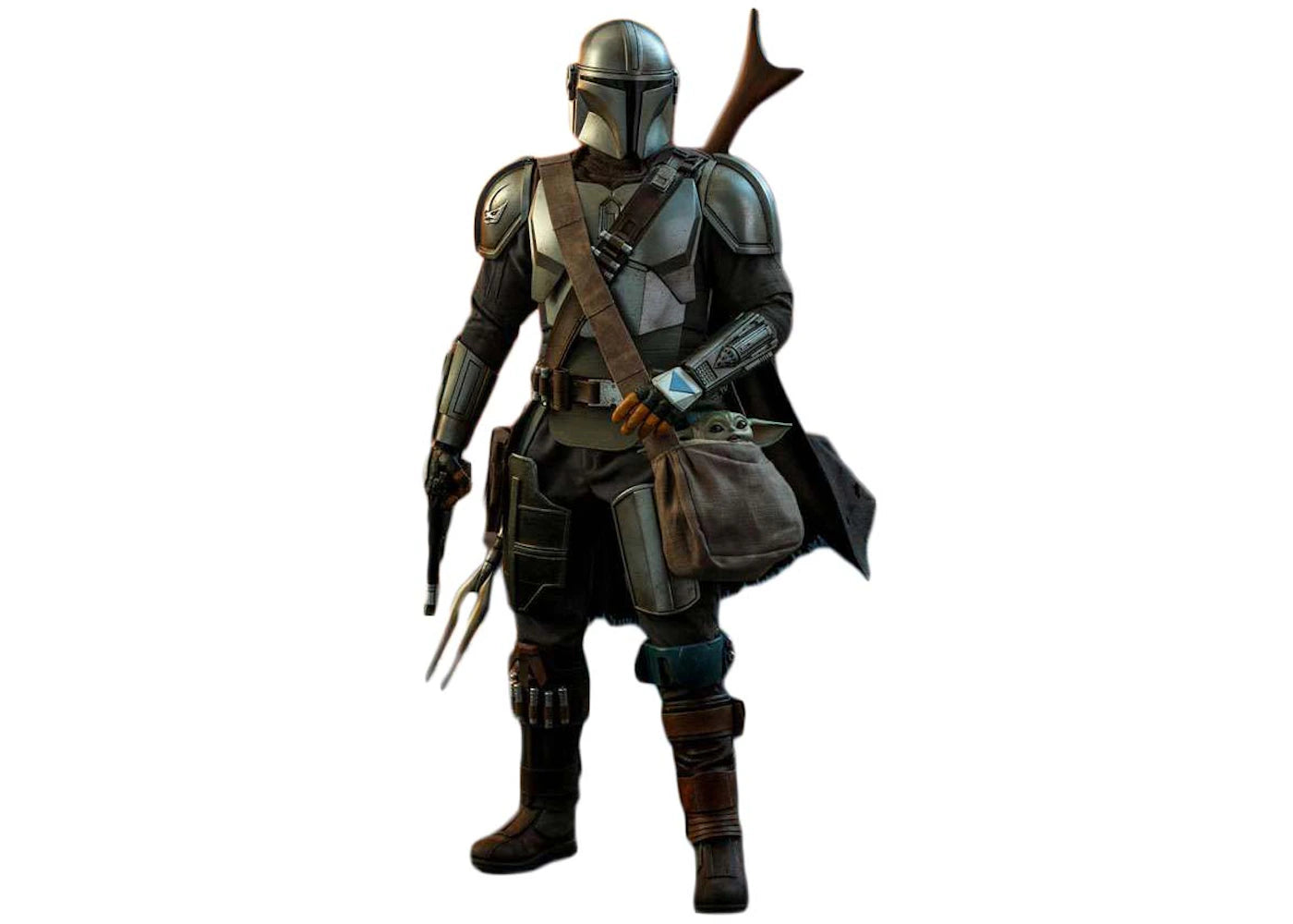 Hot Toys Star Wars Quarter Scale The Mandalorian & Child Regular Version Collectible Figure