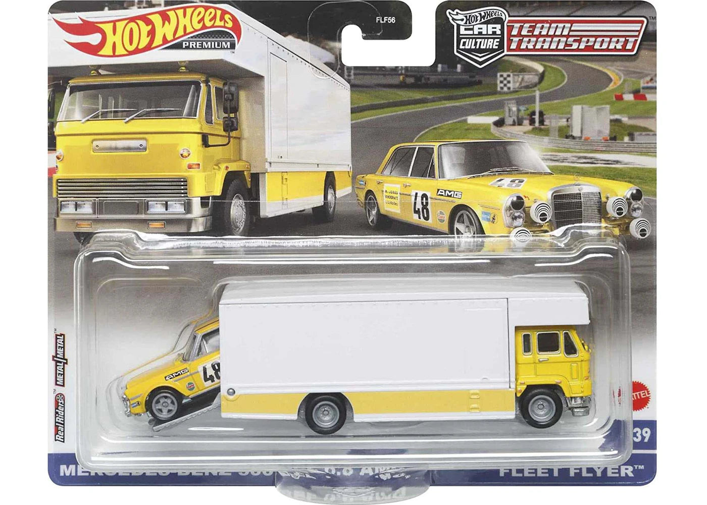 Hot Wheels Car Culture Team Transport Mercedes CLK-GTR with Aero Lift