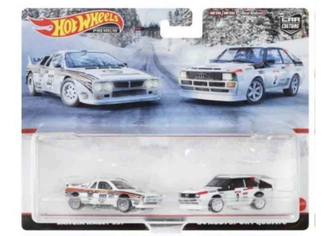 Hot Wheels Premium Car Culture Lancia Rally 037 & 84' Audi Sport Quattro 2-Pack Set