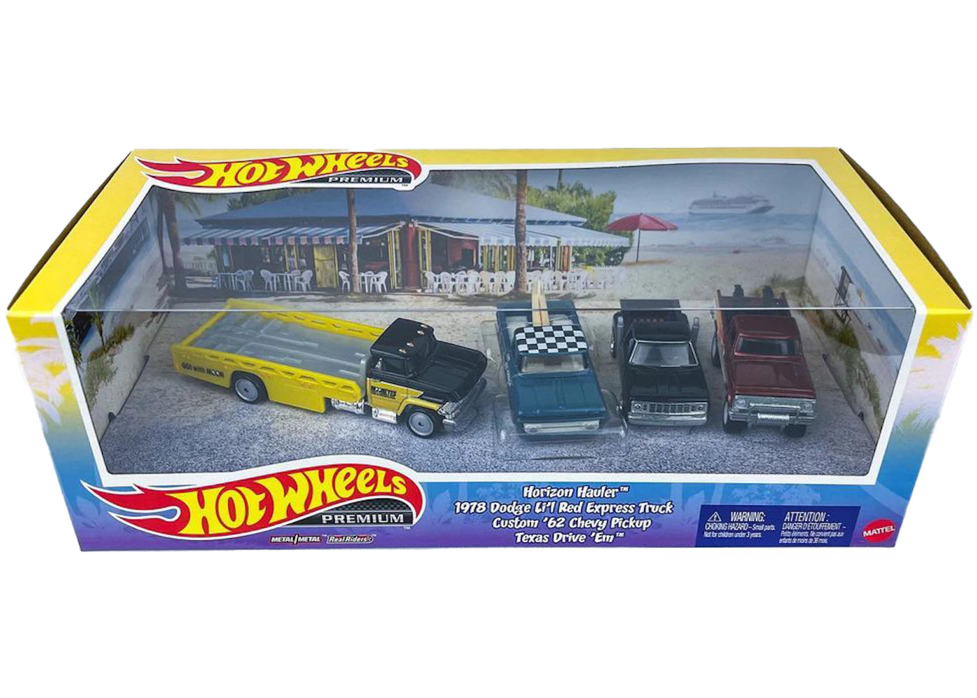 Hot Wheels Premium Horizon Hauler 1978 Dodge Custom '62 Pickup Set