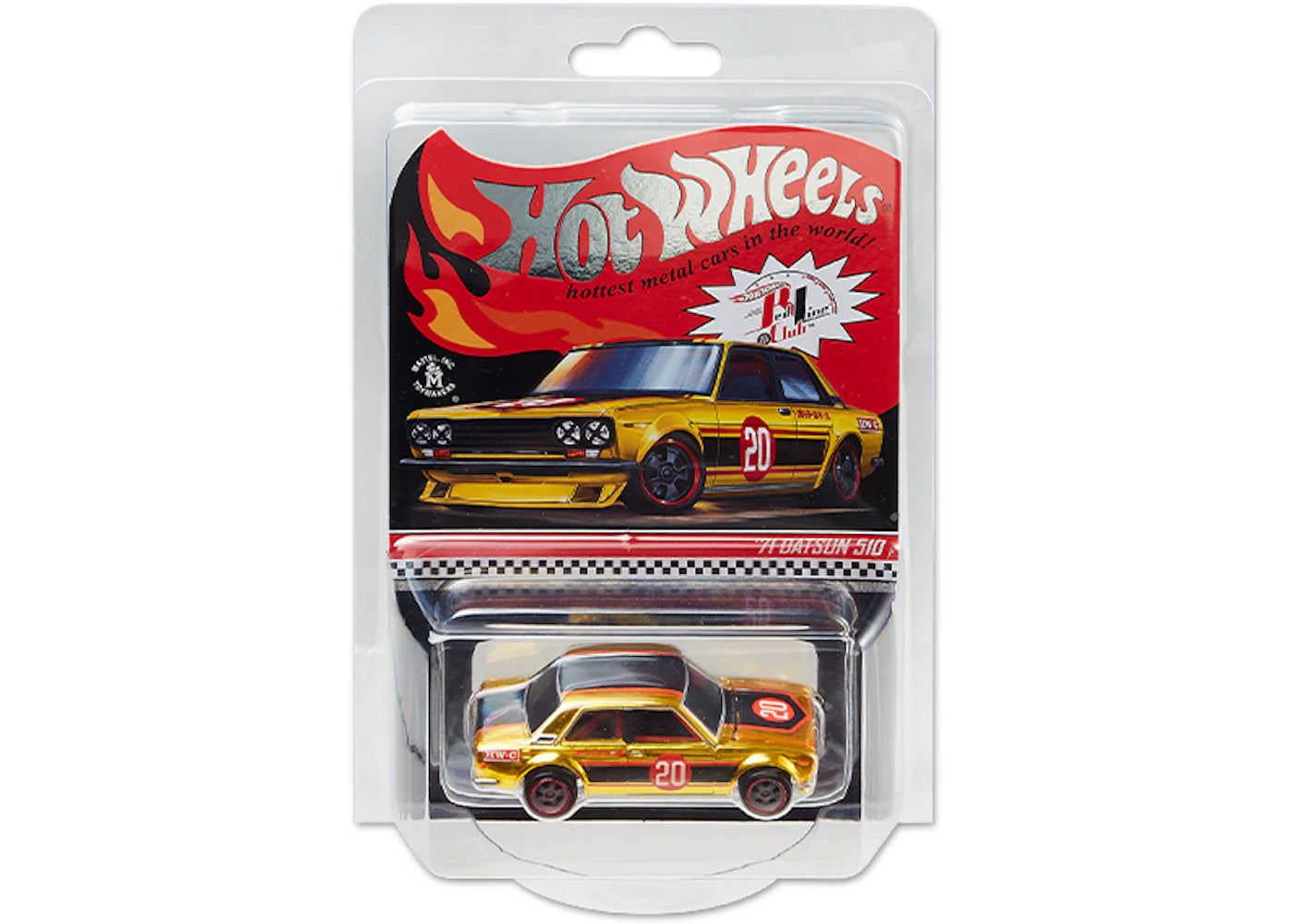 Hot Wheels RLC Exclusive '71 Datsun 510 Spectraflame Bright Yellow