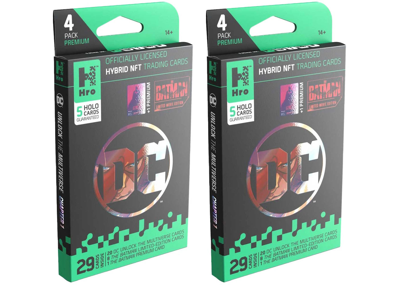 Hro Hybrid Trading Cards DC Unlock The Multiverse Chapter 1: The Batman 4-Pack Premium Booster Box 2x Lot