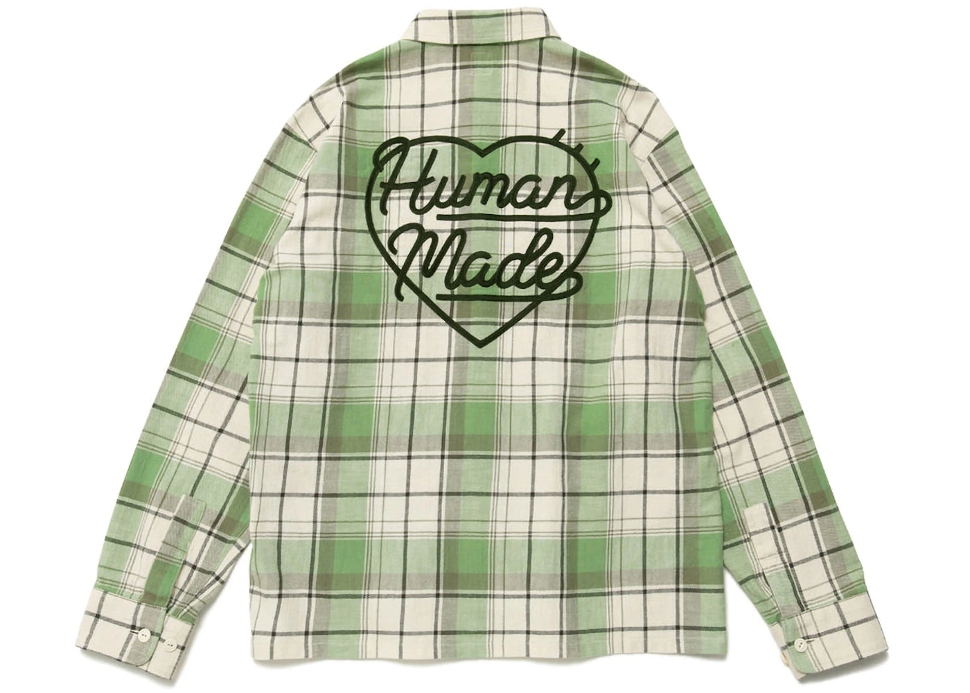 Human Made Checked Overshirt Green