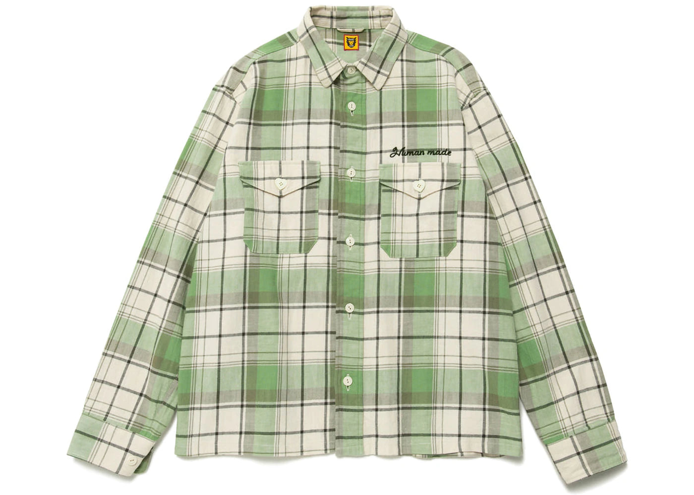 Human Made Checked Overshirt Green
