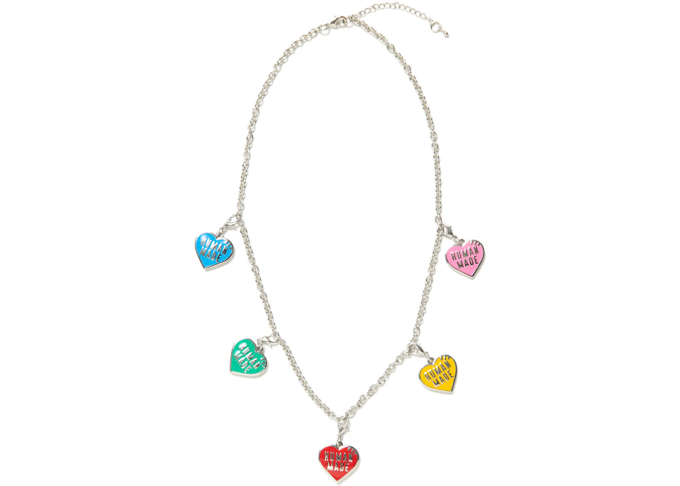 Human Made Five Heart Necklace Silver