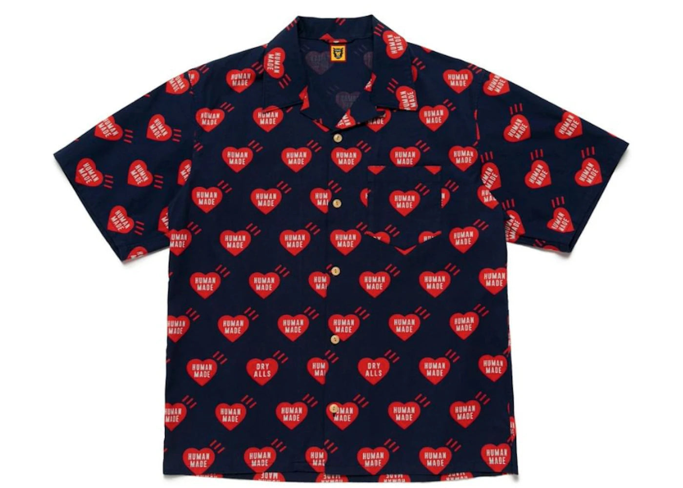 Human Made Heart Aloha Shirt Navy