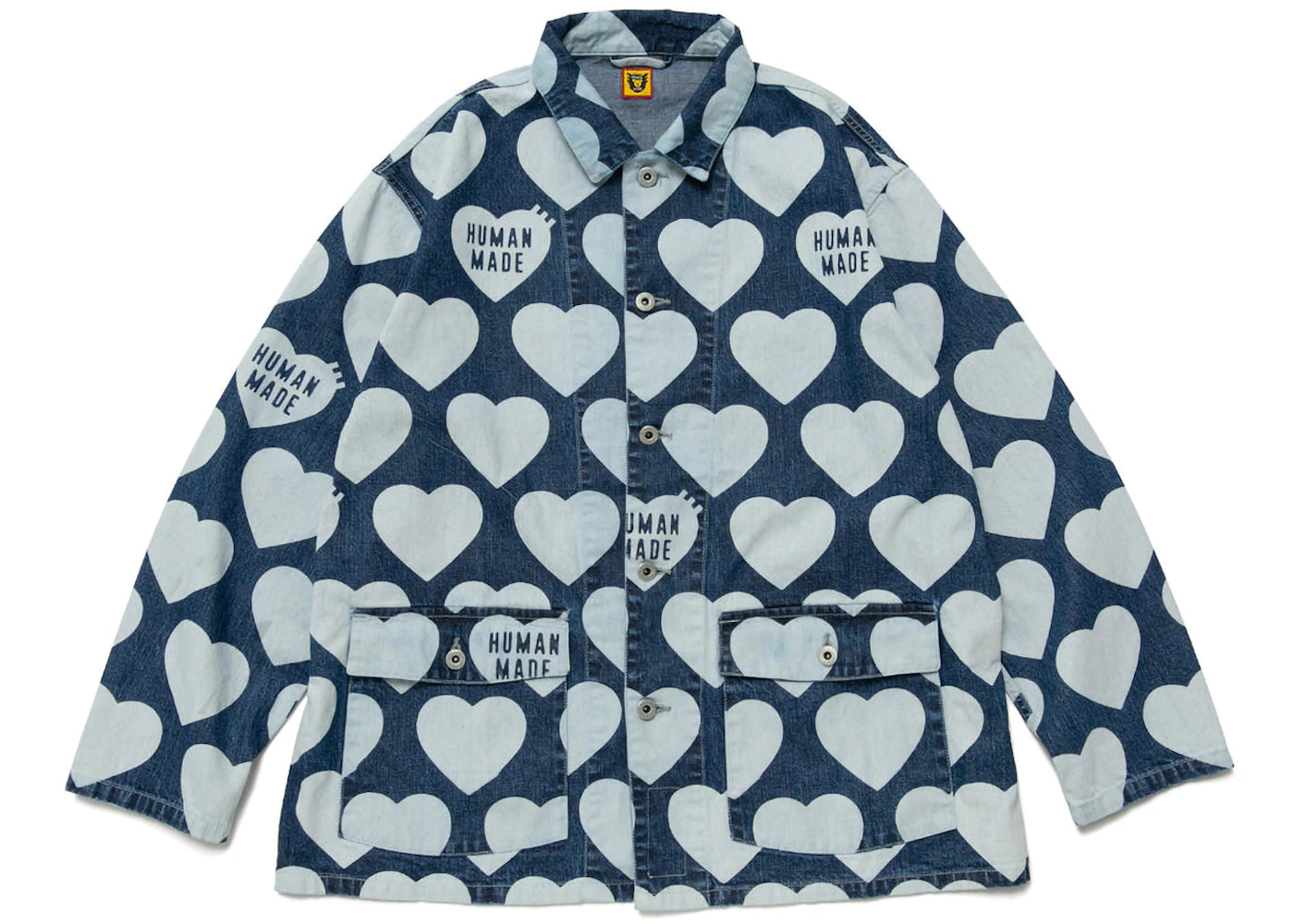 Human Made Heart Denim Coverall Jacket Indigo