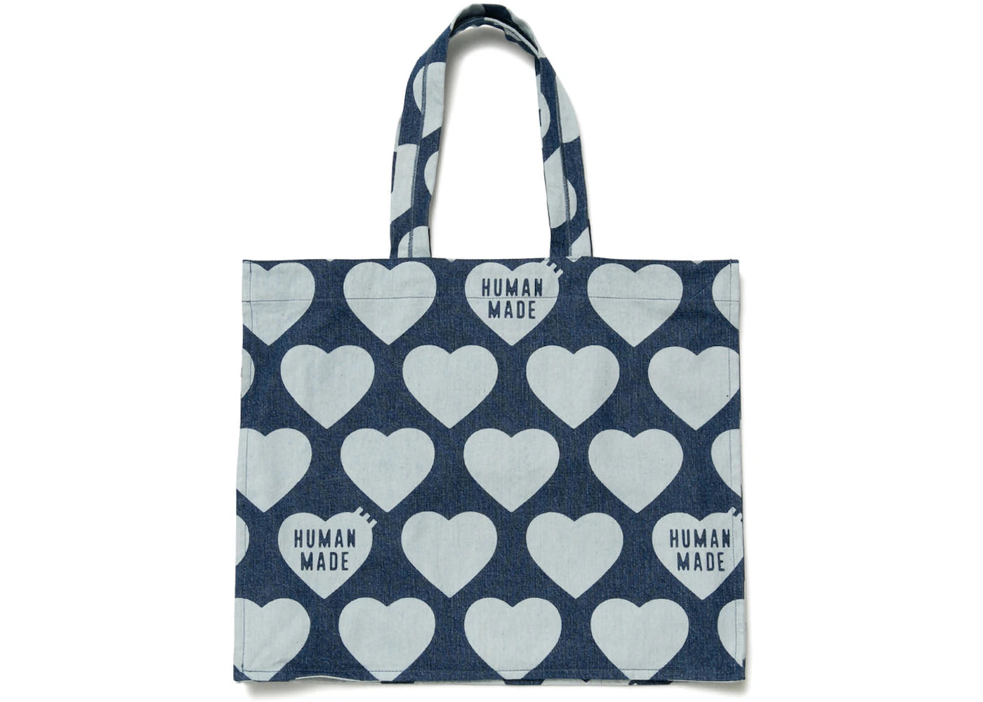 Human Made Heart Denim Tote Bag Indigo