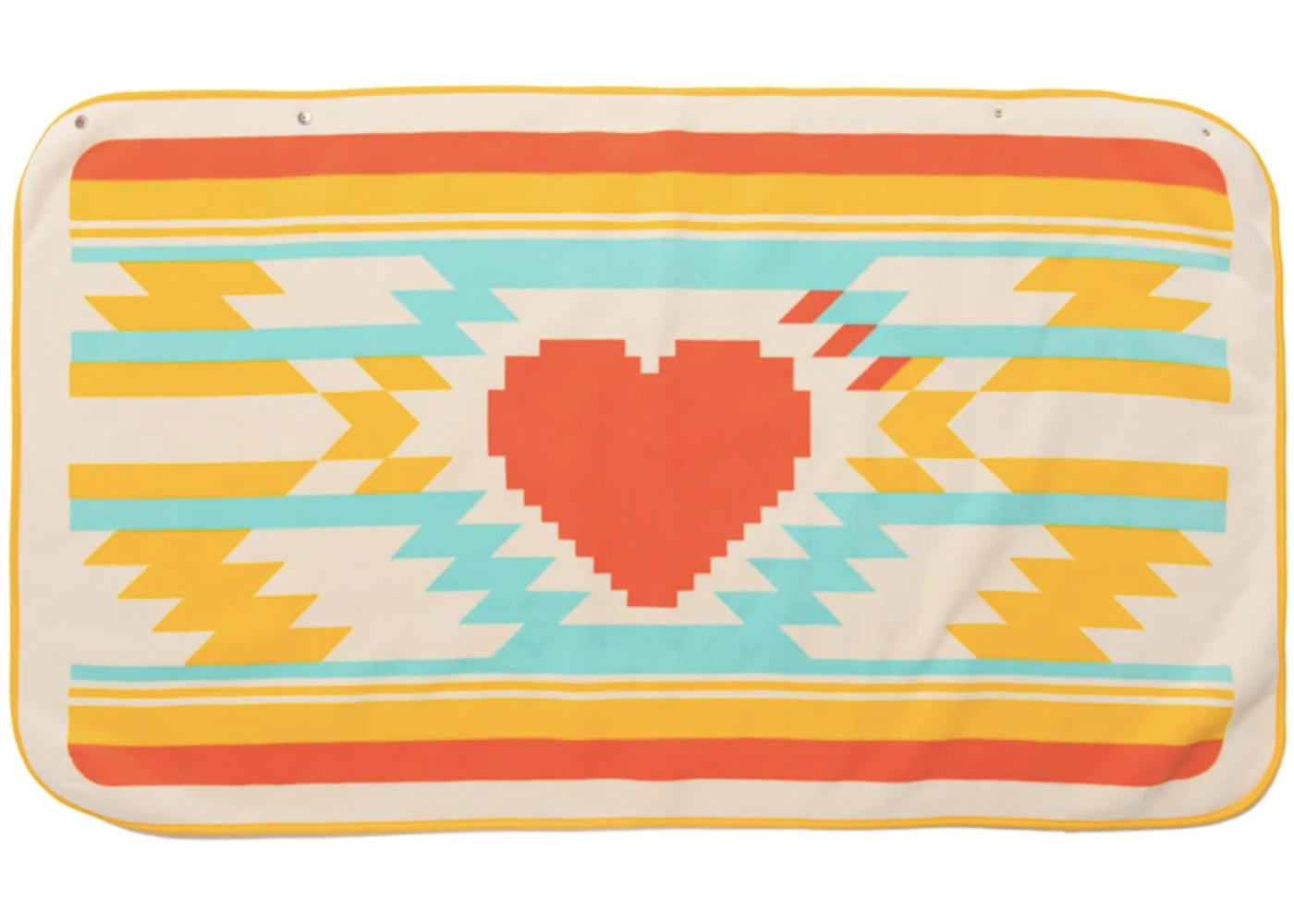 Human Made Heart Fleece Blanket Yellow