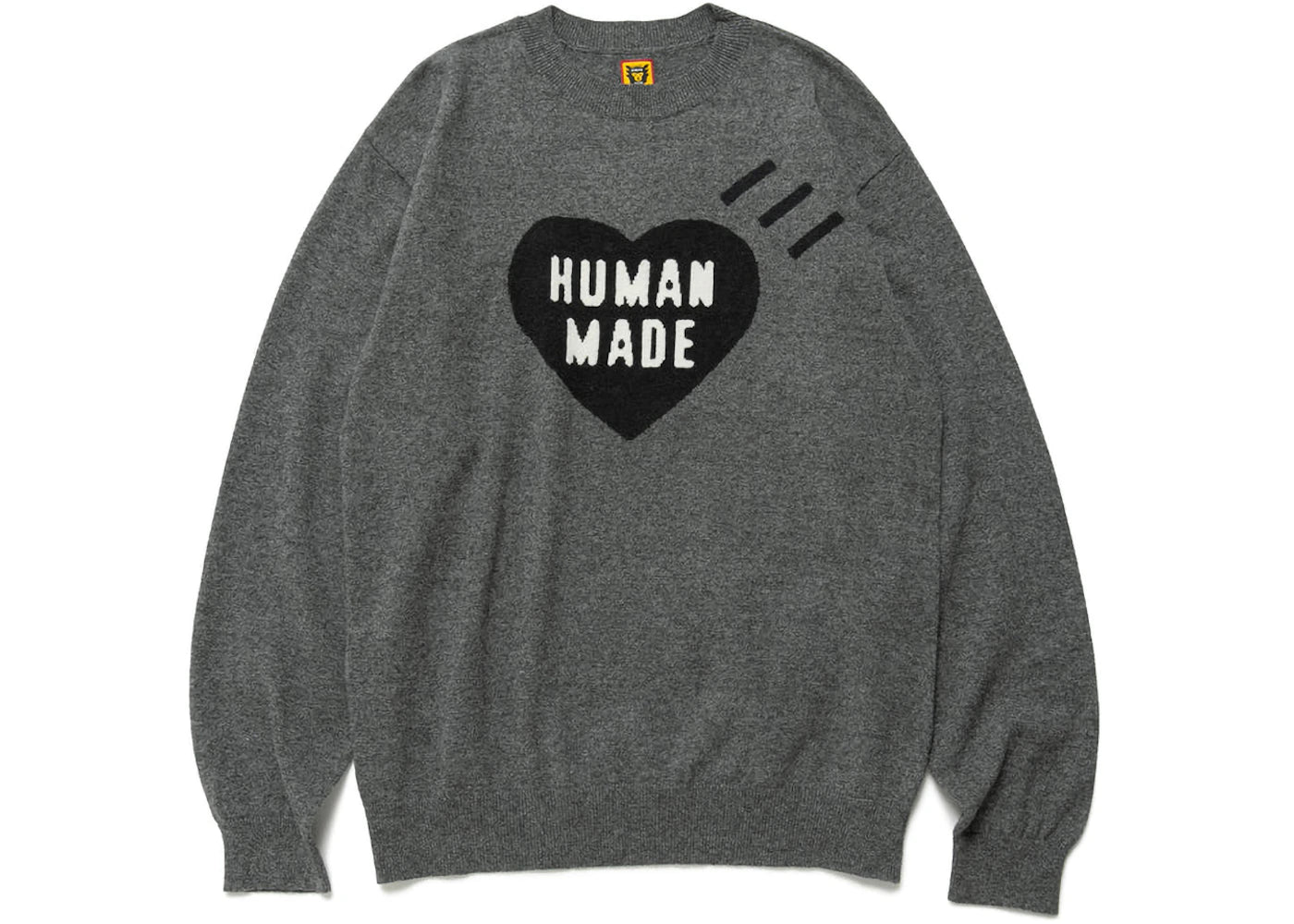 Human Made Heart L/S Knit Sweater Grey