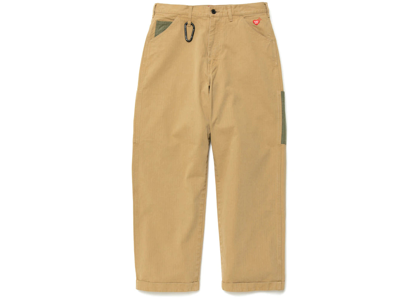 Human Made Herring Bone Painter Pants Beige