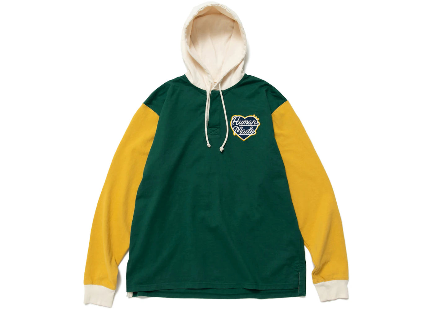 Human Made Hooded Rugby Shirt Green