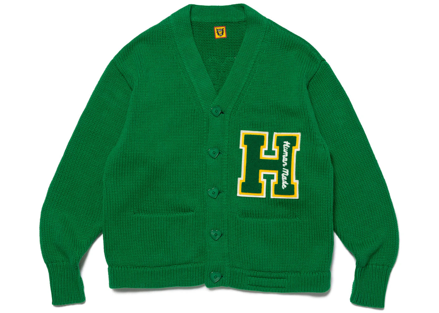 Human Made Low Gauge Knit Cardigan Green