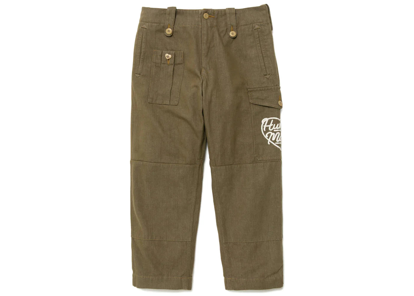 Human Made Military Denim Cargo Pants Olivedrab