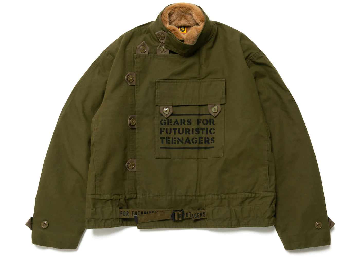 Human Made Military Motorcycle Jacket Olive Drab