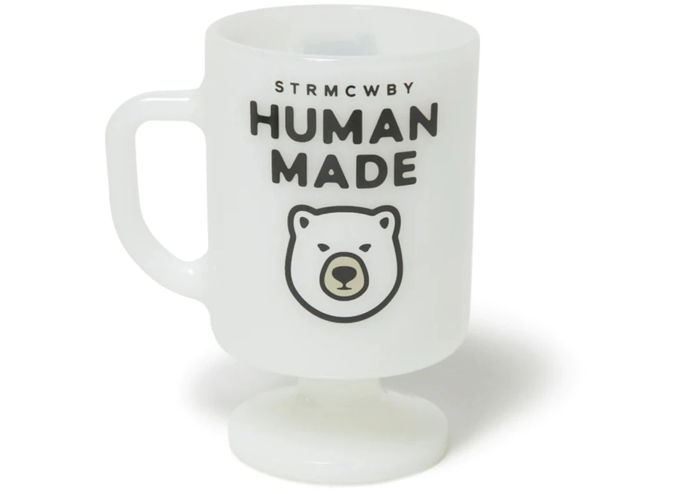 Human Made Milk Glass Pedestal Mug Polar Bear