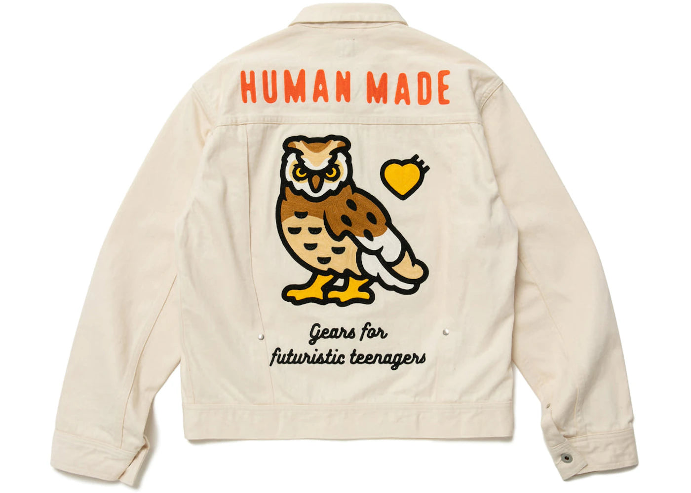 Human Made Natural Denim Work Jacket White
