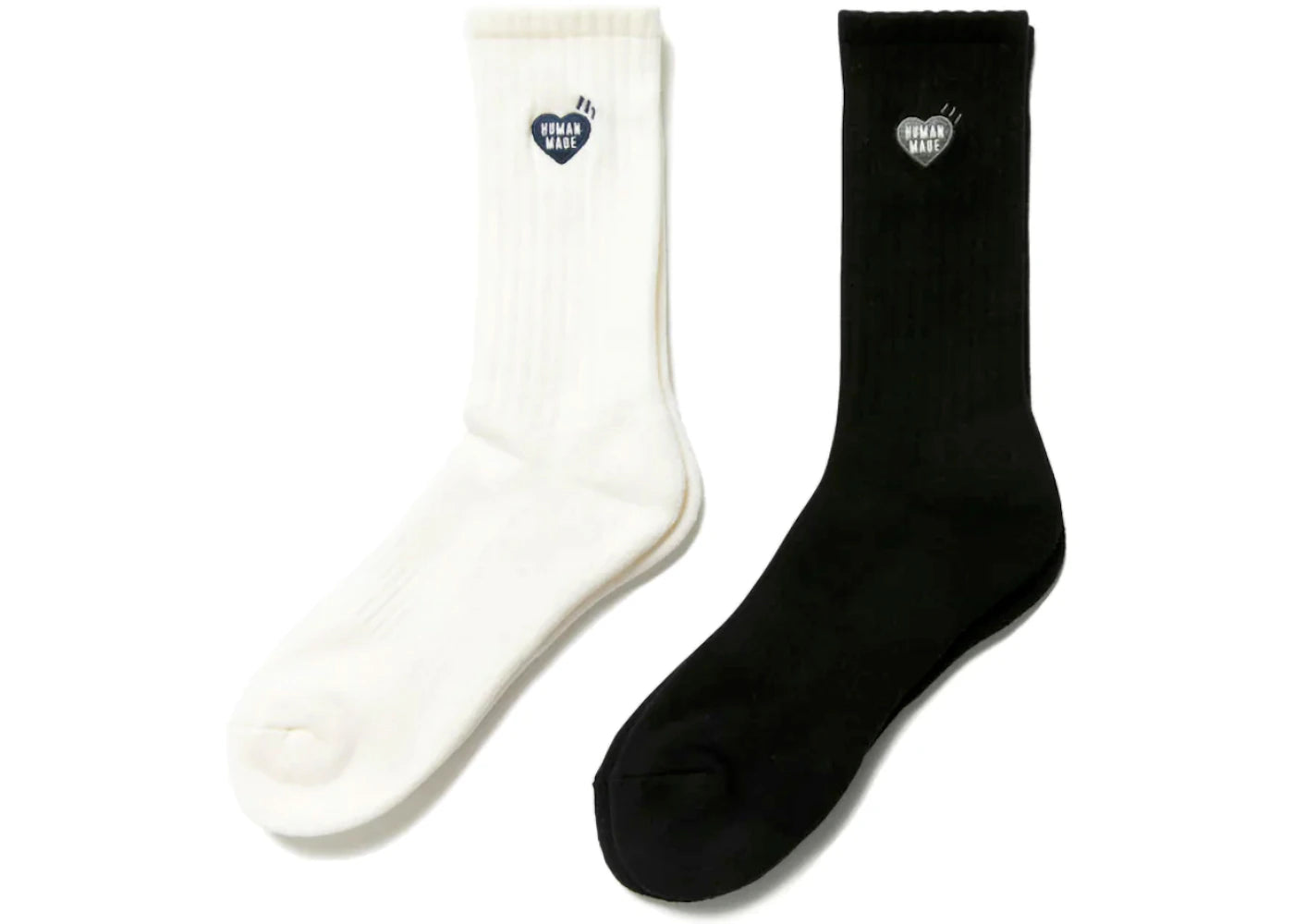Human Made Pile Socks (Set of 2) Black White