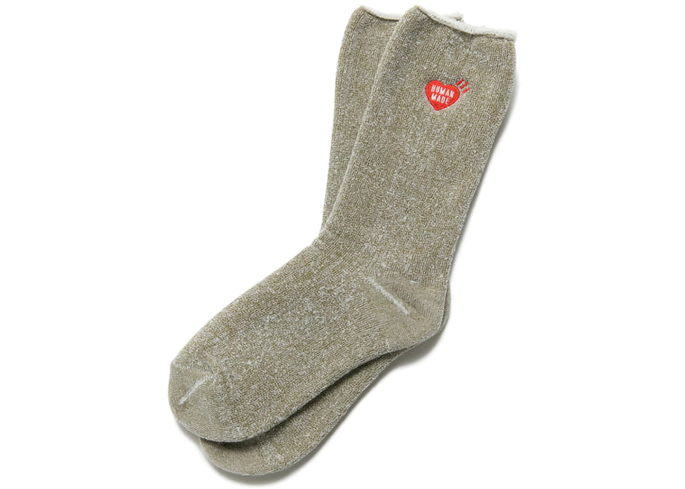 Human Made Plating Pile Socks Olive Drab