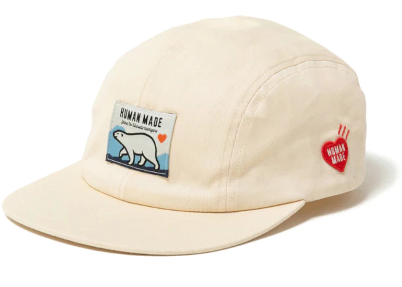 Human Made Polar Bear 4 Panel Twil Cap White