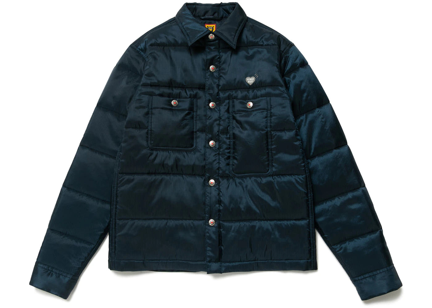 Human Made Quilted Shirt Jacket Navy