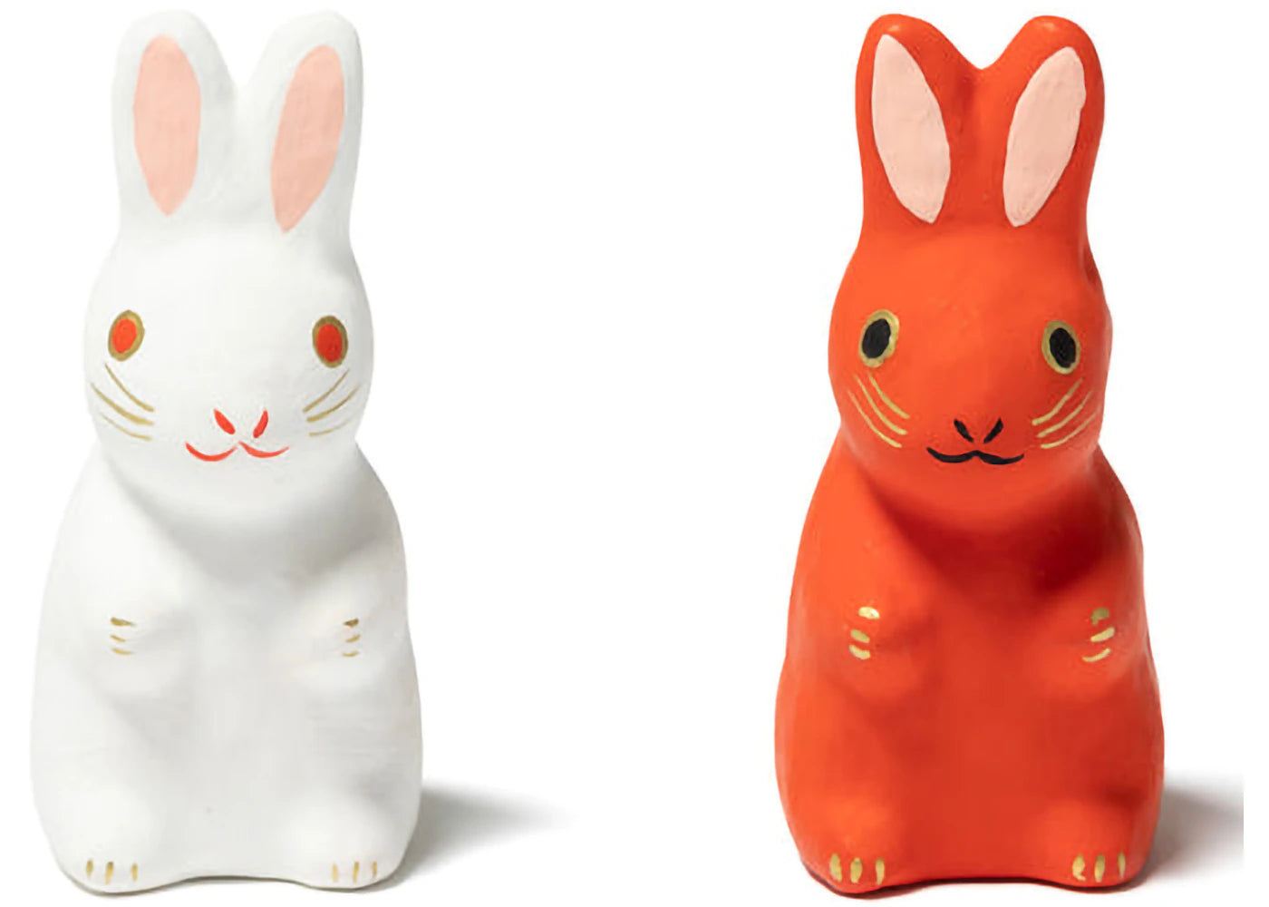Human Made Rabbit Hariko Small Figure (Set of 2) White Red – Side Kicks