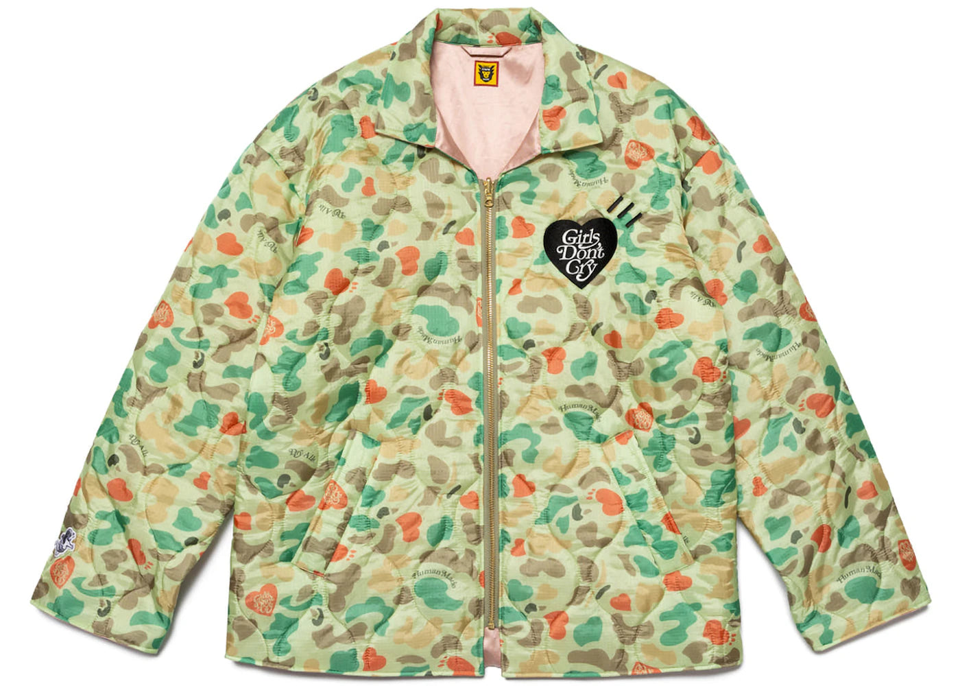 Human Made x Girls Don't Cry Heart Camo Jacket Green