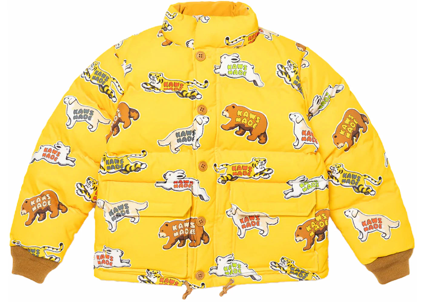 Human Made x KAWS Kids Down Jacket Yellow