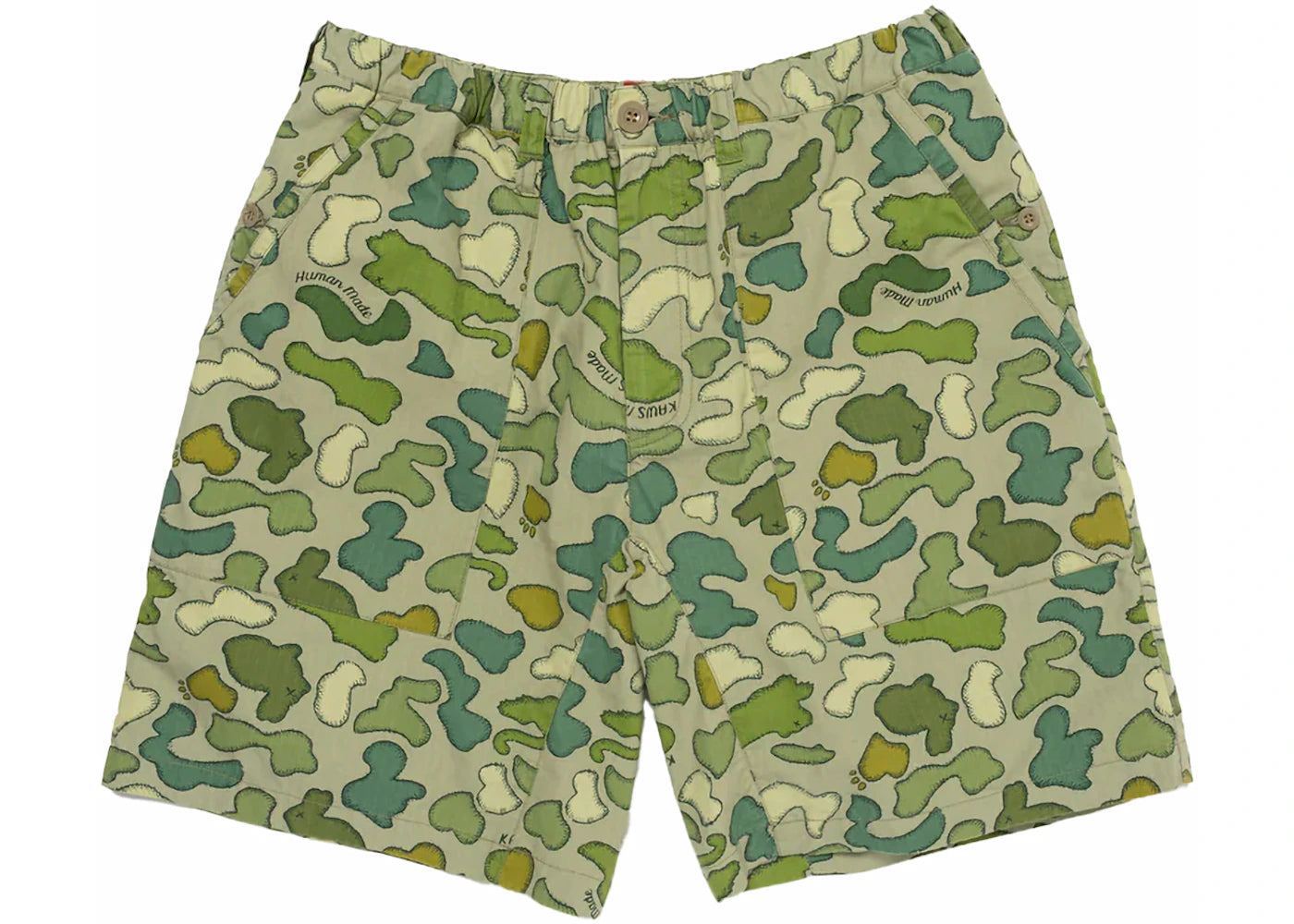 Human Made x KAWS Made Camo Shorts Olivedrab