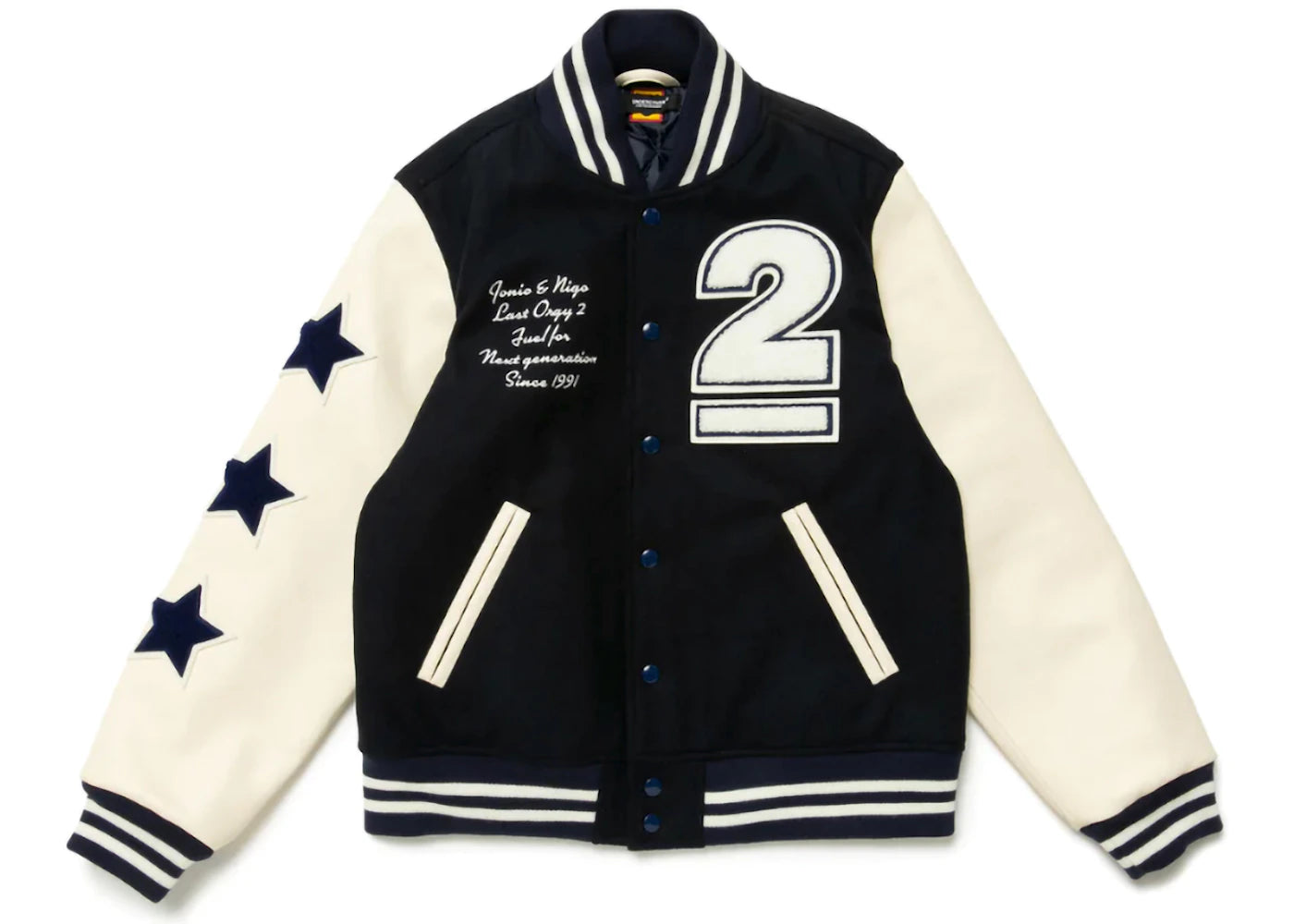 Human Made x Undercover Last Orgy 2 Varsity Jacket Navy