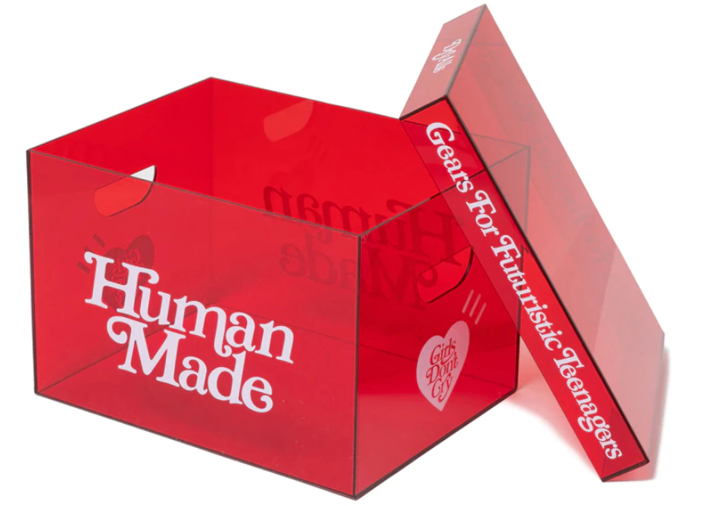 Human Made x Verdy Girls Don't Cry Acrylic File Box Red