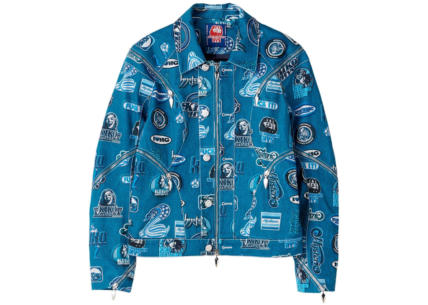 Hysteric Glamour x Kiko Kostadinov Women's Zip Moto Jacket Blue