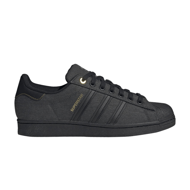 adidas Superstar Carbon Core Black Gold Metallic