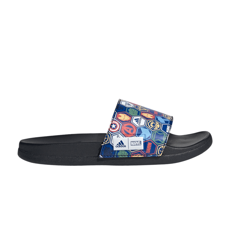 adidas Adilette Comfort Slides Marvel Cloud White Royal Blue Core Black (GS)