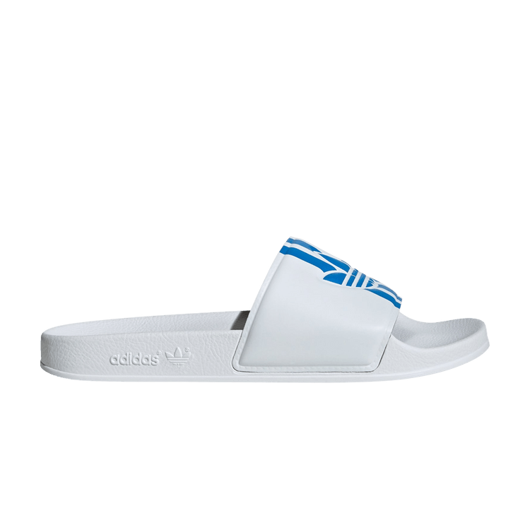 adidas Adilette Slides Cloud White Bright Blue