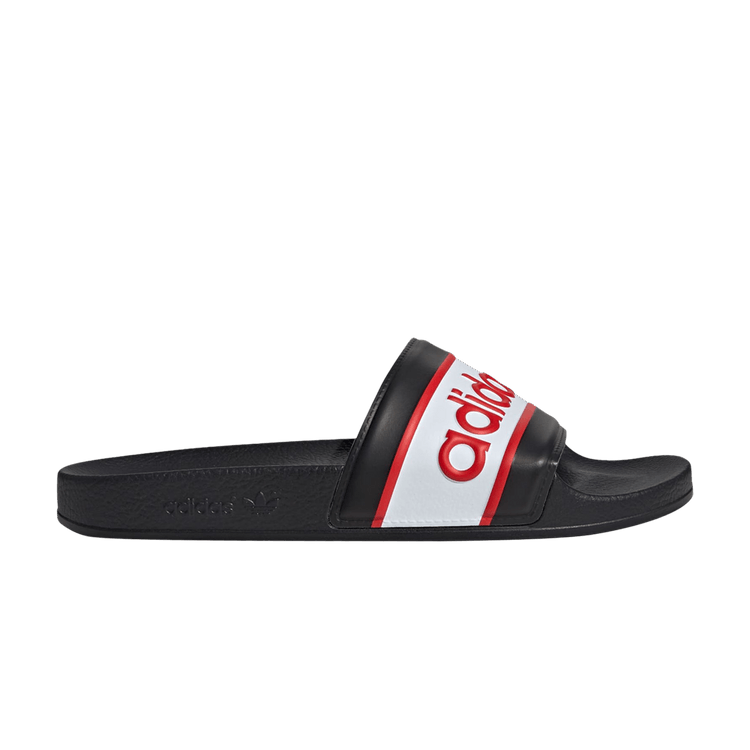 adidas Adilette Slides Core Black Red Cloud White