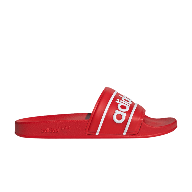 adidas Adilette Slides Red Cloud White