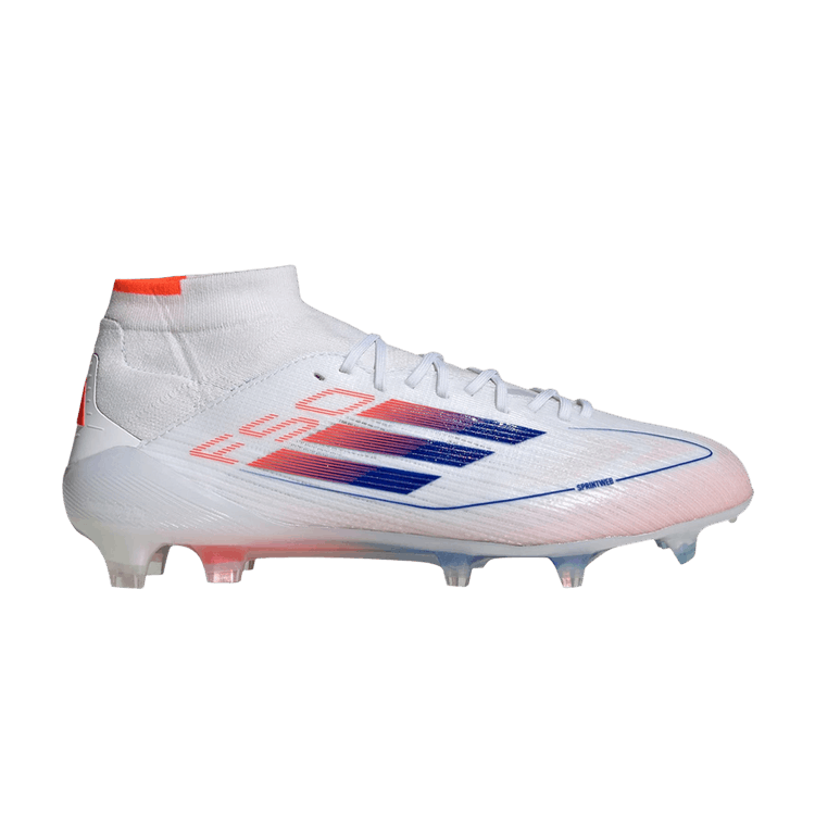 adidas F50 Elite Mid FG Cloud White Lucid Blue Solar Red (Women's)