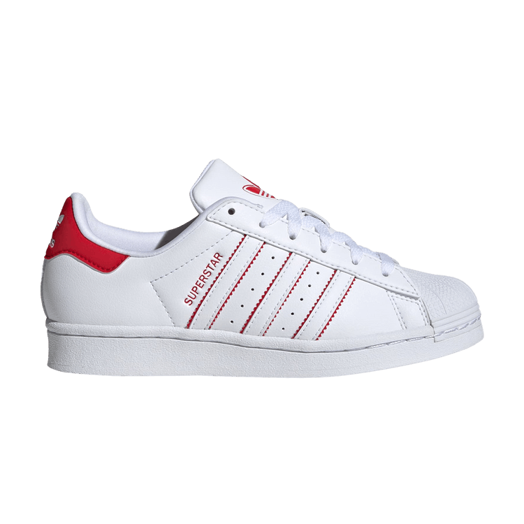 adidas Superstar Cloud White Better Scarlet (GS)