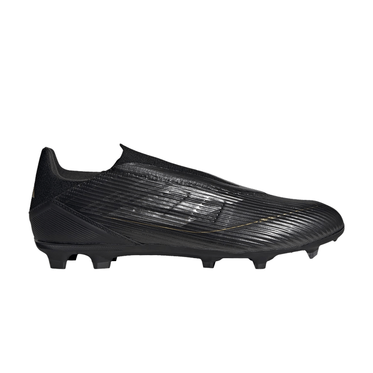 adidas F50 League Laceless Firm/Multi-Ground Core Black Iron Metallic Gold Metallic