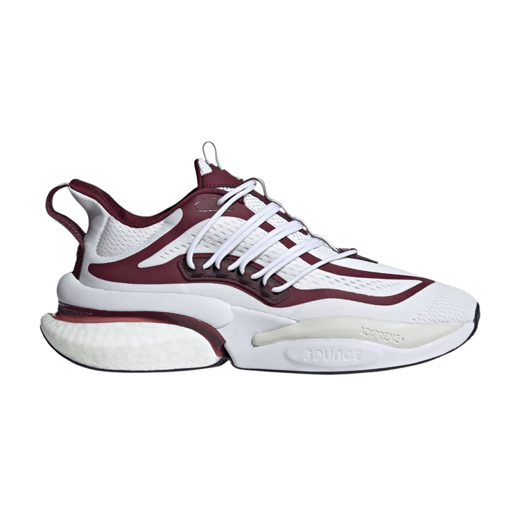 adidas Mississippi State Alphaboost V1 Cloud White Team Maroon Cool Grey