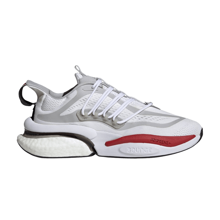 adidas Nebraska Alphaboost V1 Cloud White Grey Team Power Red