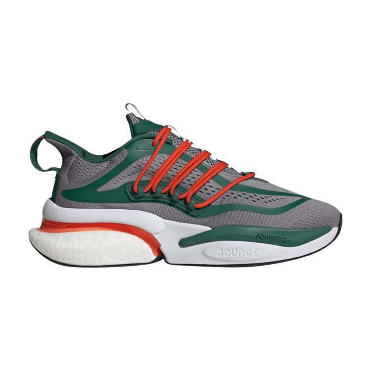 adidas Miami Alphaboost V1 Grey Team Dark Green Team Orange