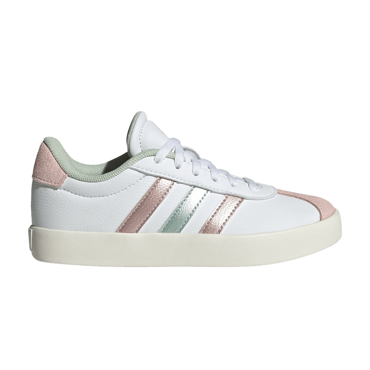 adidas VL Court 3.0 Cloud White Linen Green Met. Sandy Pink Met. (GS)