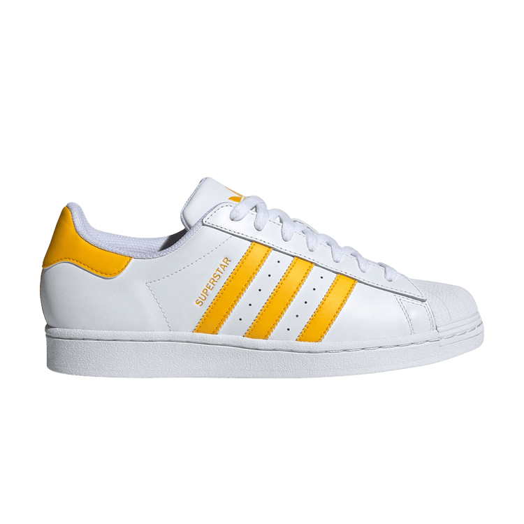adidas Superstar Cloud White Crew Yellow