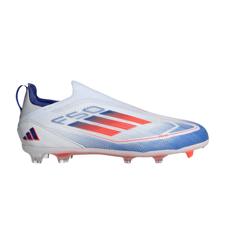 adidas F50 Pro Laceless FG Cloud White Solar Red Lucid Blue (GS)
